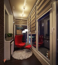 Loggia design with dressing room