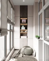 Loggia design with dressing room