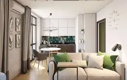 Yeni tikili 40 m2 bir otaqlı mənzil üçün mətbəx dizaynı