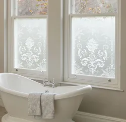 Hamam Pəncərəsi Foto Dizaynı Üçün Pərdə