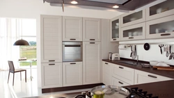 Cabinet pencil case in the kitchen in the interior