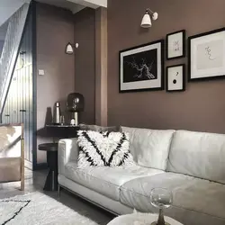 Boz qəhvəyi fotoşəkildə qonaq otağı