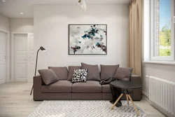Boz qəhvəyi fotoşəkildə qonaq otağı