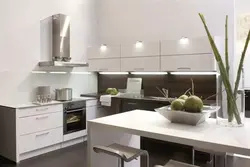 Kitchens without wall cabinets in the interior with a pencil case photo