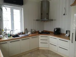 Kitchens without wall cabinets in the interior with a pencil case photo