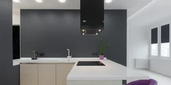 Kitchens without wall cabinets in the interior with a pencil case photo