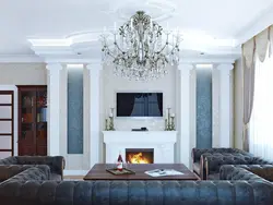 Stucco on the walls in the apartment photo