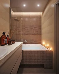 Square bathroom interior