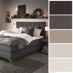 Color combination in the bedroom interior black
