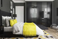 Color combination in the bedroom interior black