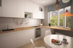 Kitchen design in one-room apartment p 44