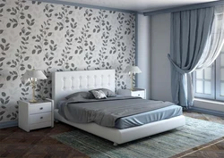 Combined light wallpaper for the bedroom, modern photos of interiors