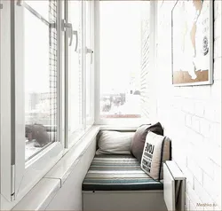 Interior Of A Balcony With A Sofa In An Apartment