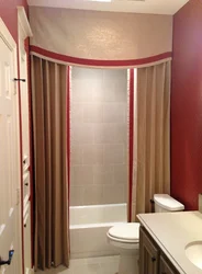 Bathroom design shower with curtain