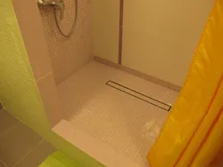 Bathroom design shower with curtain