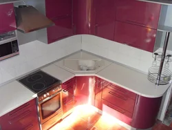 Kitchen set with corner sink for a small kitchen photo
