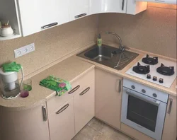 Kitchen set with corner sink for a small kitchen photo