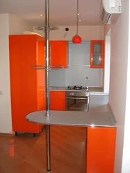 Sets for a small kitchen with bar counters photo