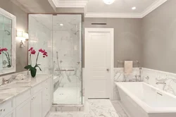 Bath design white floor