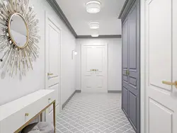 Hallway interior design in white