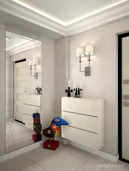 Hallway interior design in white