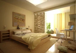 Bedroom design in warm colors