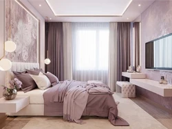 Bedroom design in warm colors