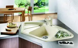 Daxili Mətbəxdə Künc Lavabo