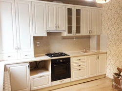 MDF facades in film in the kitchen interior