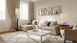 Cream living room interior