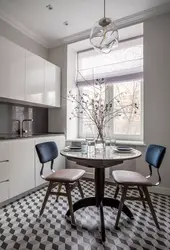 Small kitchen design in gray tones