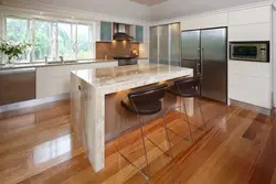Kitchen design with table top