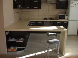 Kitchen design with table top