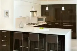 Kitchen design with table top