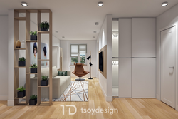 Hallway partitions in the apartment photo
