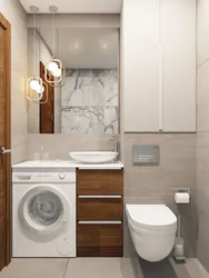 Small bathrooms combined with toilet and washing machine photo