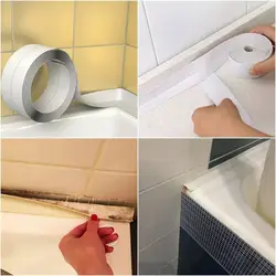 Fill the gap between the bathroom wall photo