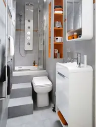 Bathroom interior with shower and toilet