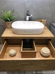 Kabinet ilə vanna otağı lavabo dizaynı