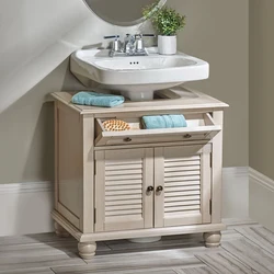 Bathroom sink design with cabinet