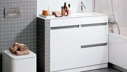 Kabinet ilə vanna otağı lavabo dizaynı