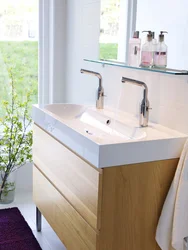 Kabinet ilə vanna otağı lavabo dizaynı