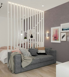 Decorative partition in the bedroom photo