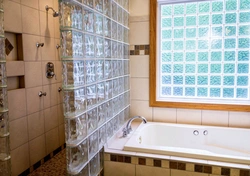 Glass block bathtub photo