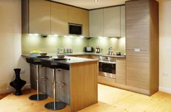 Corner kitchens in a studio apartment photo