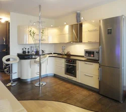 Corner kitchens in a studio apartment photo