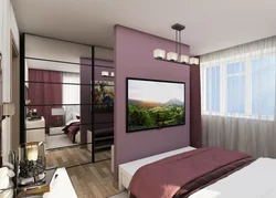 Bedroom design door in the middle