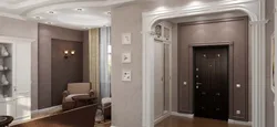 Интерьер залы с прихожей