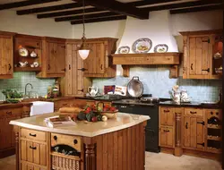 Wooden kitchen interior design