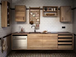 Wooden kitchen interior design